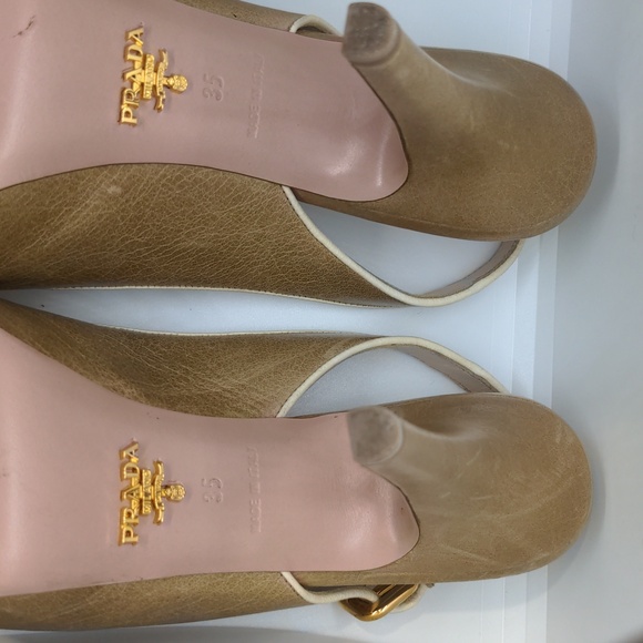 PRADA Nude Peep-toe Heels - Picture 4 of 10